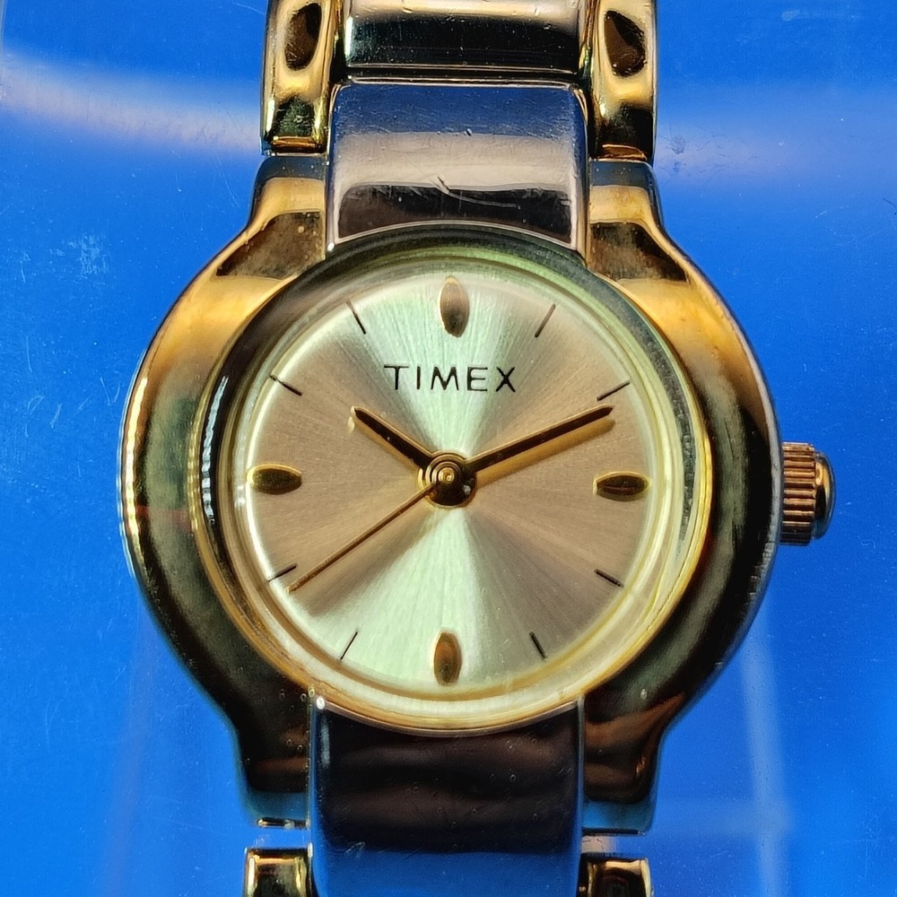 Vintage 2002 Timex 29mm Women's Quartz Cocktail Watch Two Tone Fully Restored